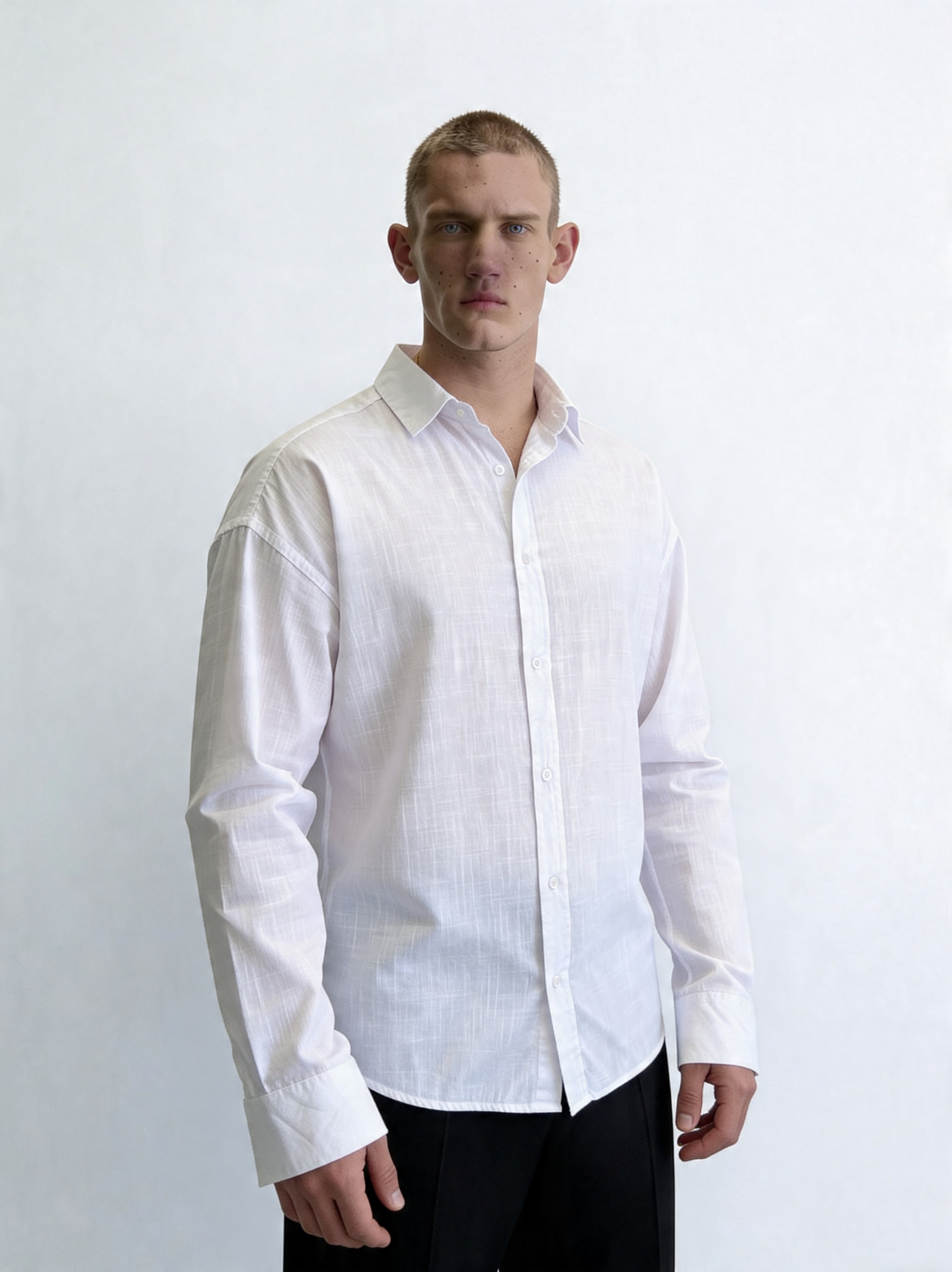 ZZUFAL - FRESH LINEN SHIRT WHITE - ZS001