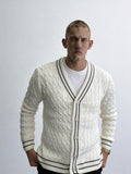 ZZUFAL - HERITAGE KNIT CARDIGAN WHITE - ZJ003