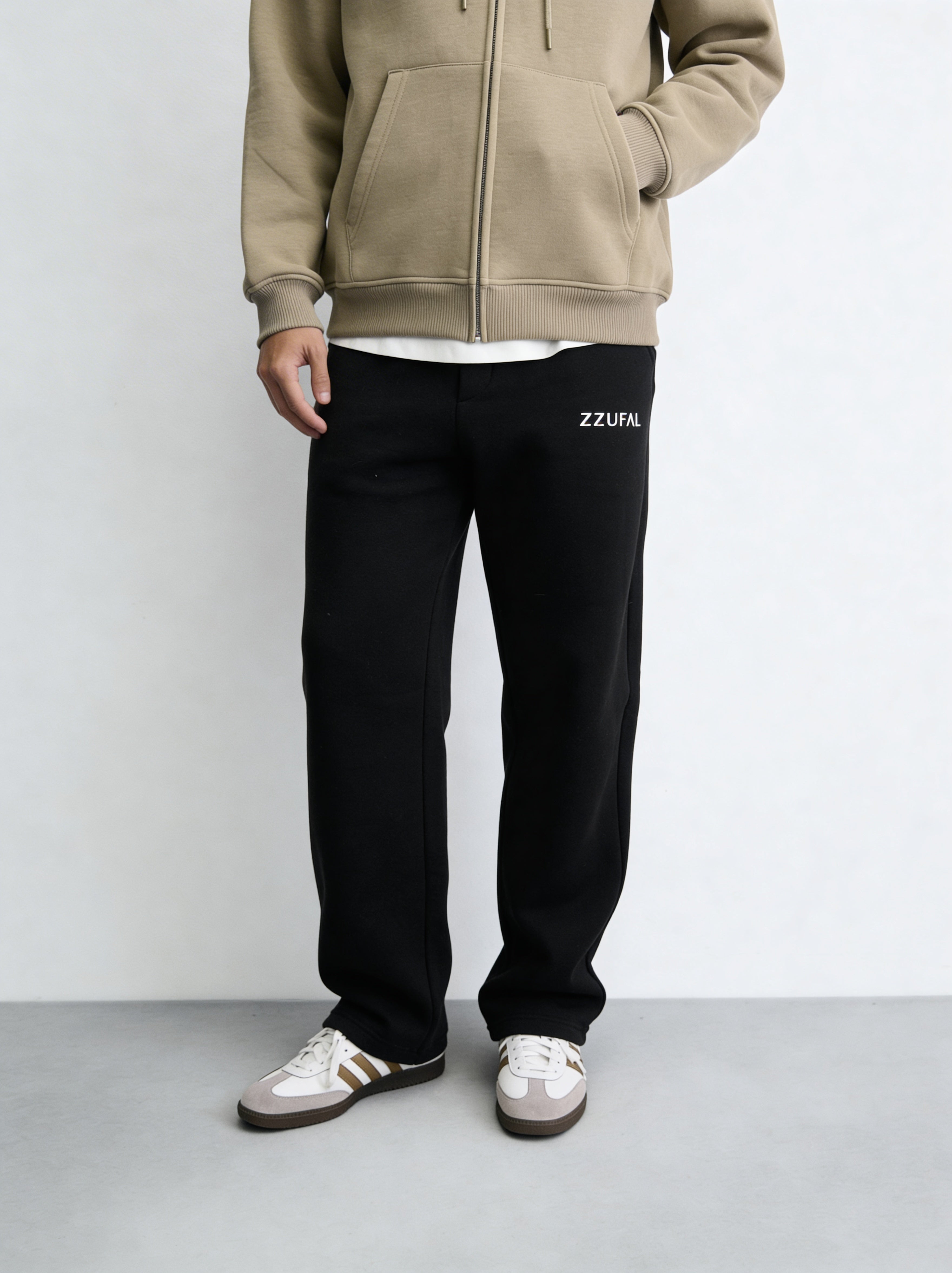 ZZUFAL - CORE BAGGY SWEATPANT BLACK  - ZP001