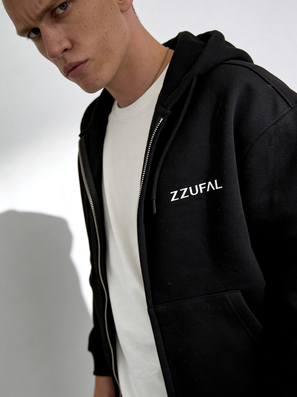 ZZUFAL - CORE ZIP BLACK - HOODIE