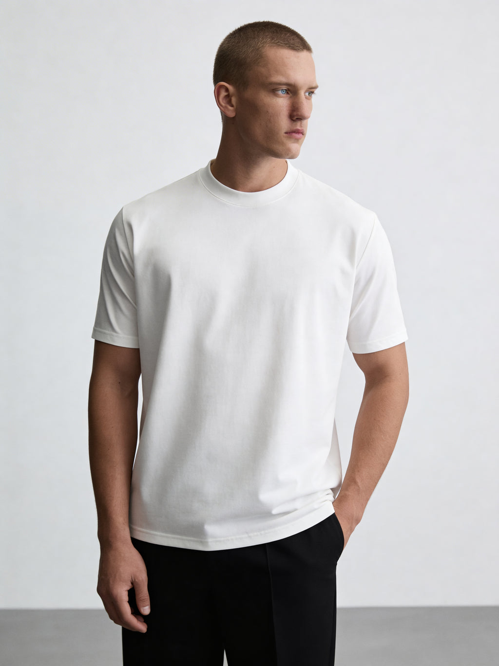 ZZUFAL - BASIC PREMIUM T-SHIRT WHITE - ZT014 (3’lü)