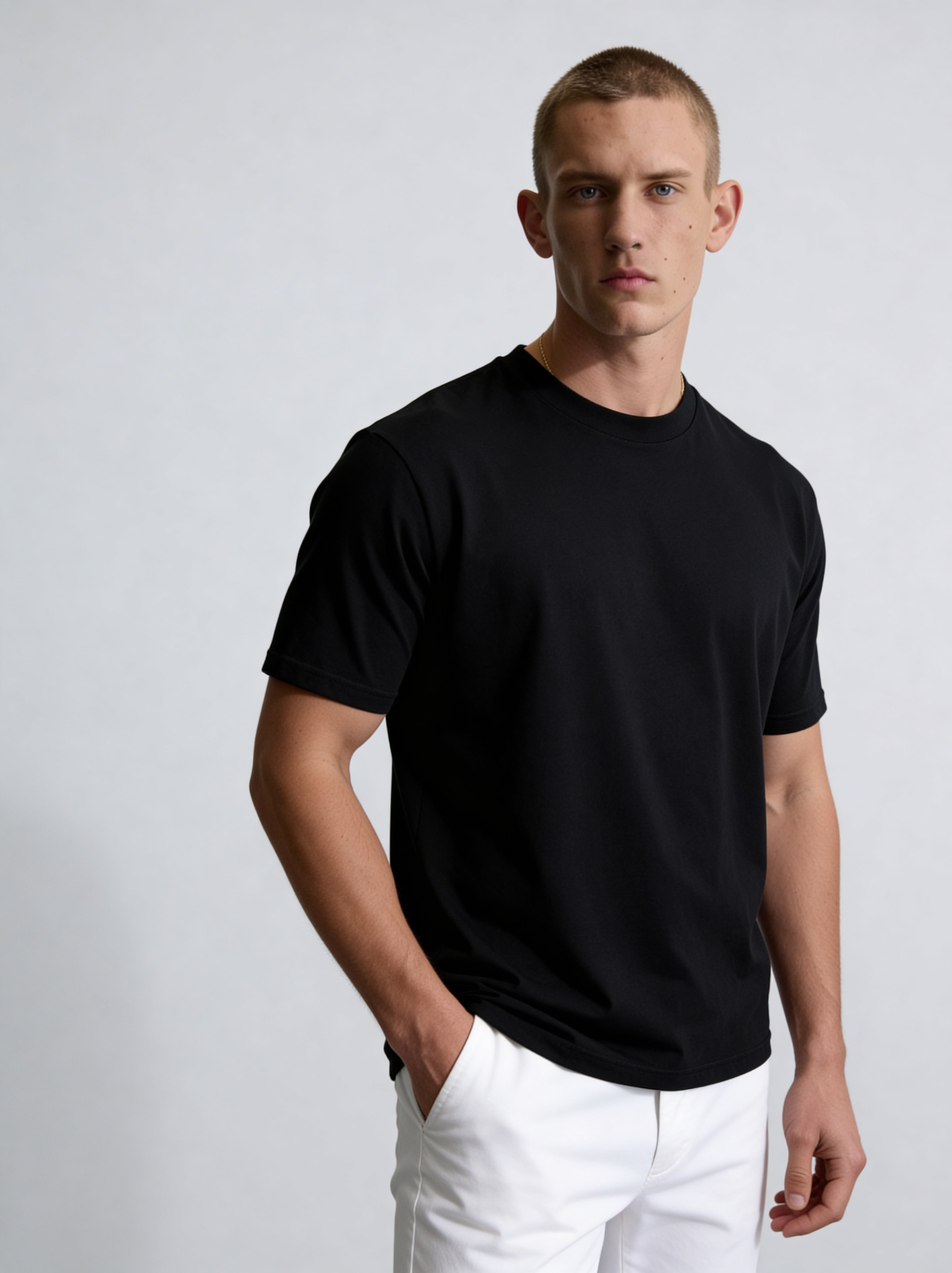 ZZUFAL - BASIC PREMIUM T-SHIRT BLACK - ZT013 (3’lü)