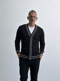 ZZUFAL - HERITAGE KNIT CARDIGAN BLACK - ZJ004