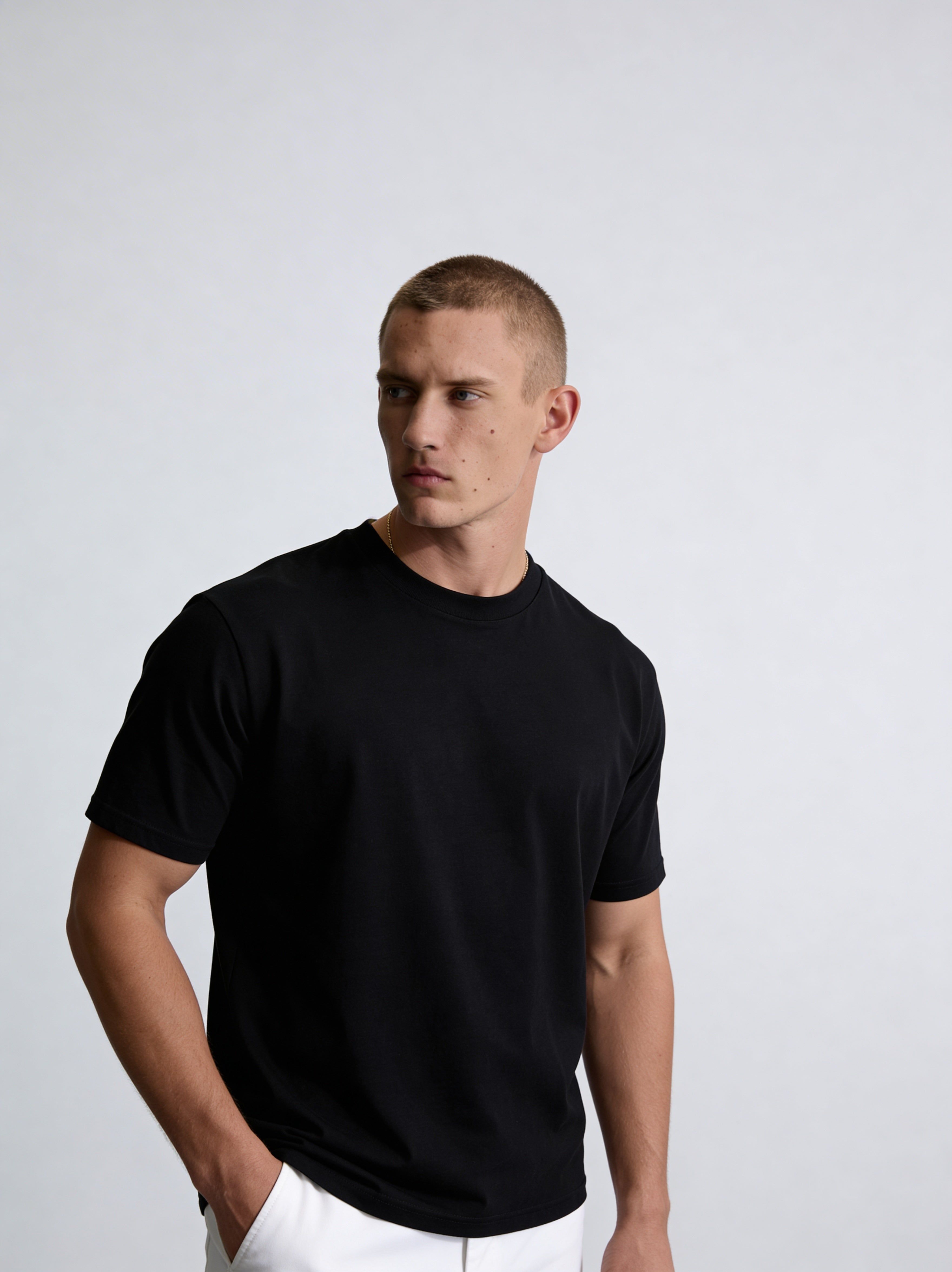 ZZUFAL - BASIC PREMIUM T-SHIRT BLACK - ZT013 (3’lü)