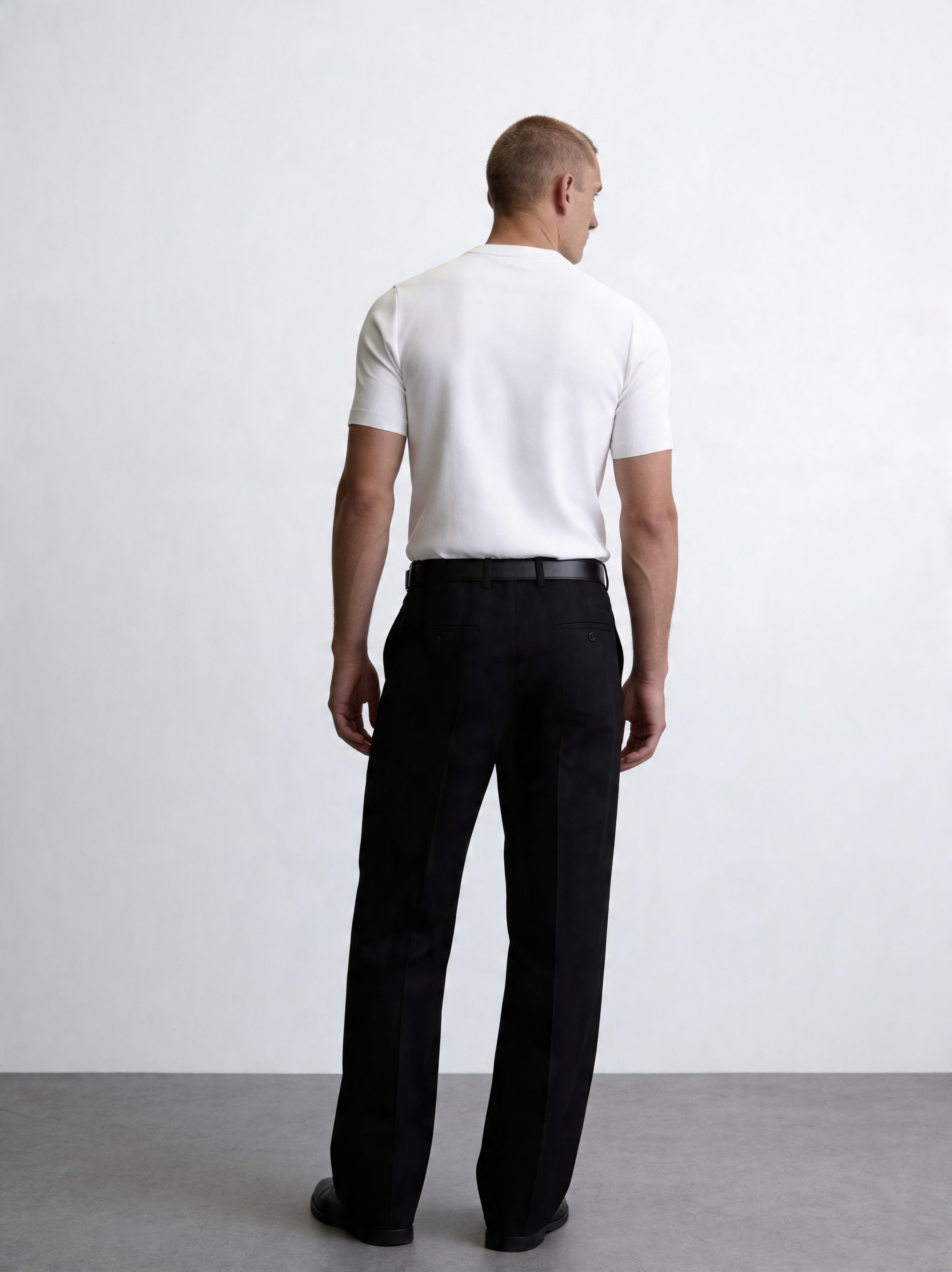 ZZUFAL - PURE SHORT HENLEY WHİTE T-SHIRT - ZT007