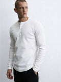 ZZUFAL - PURE HENLEY WHİTE T-SHIRT - ZT006