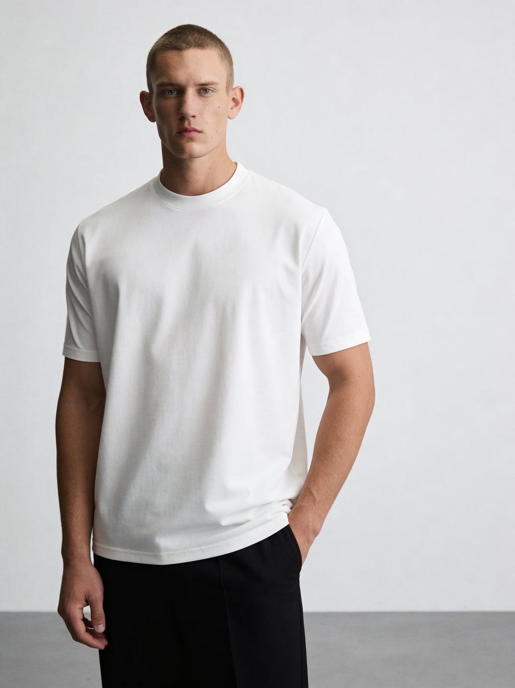 ZZUFAL - BASIC PREMIUM T-SHIRT WHITE - ZT014 (3’lü)