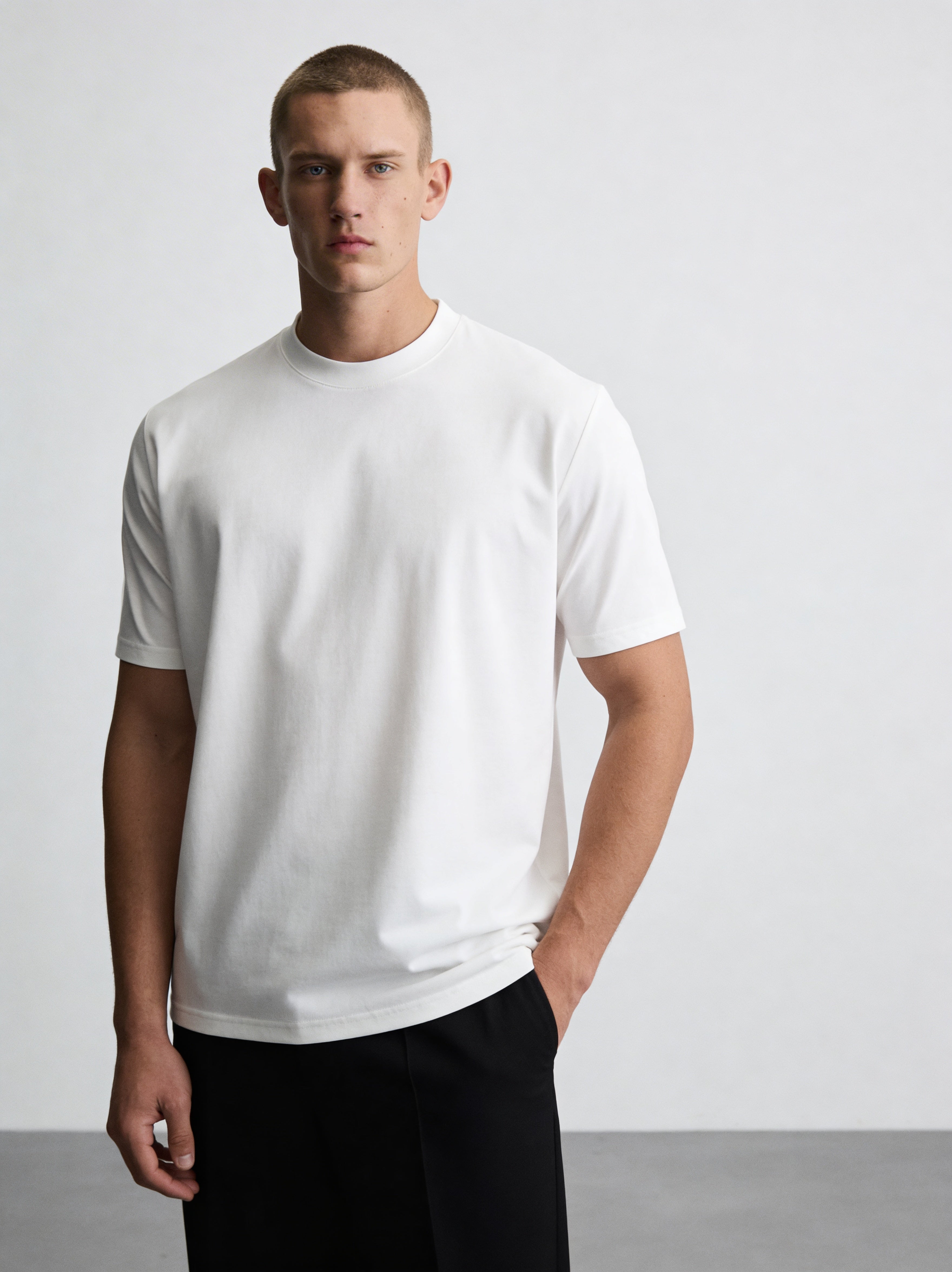 ZZUFAL - BASIC PREMIUM T-SHIRT WHITE - ZT014 (3’lü)