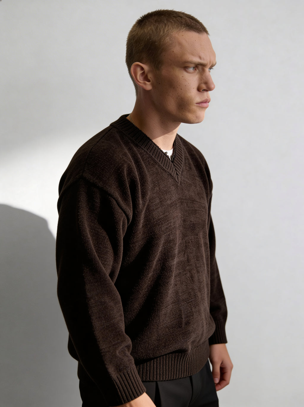 ZZUFAL - PURE V-NECK KNIT - ZV001