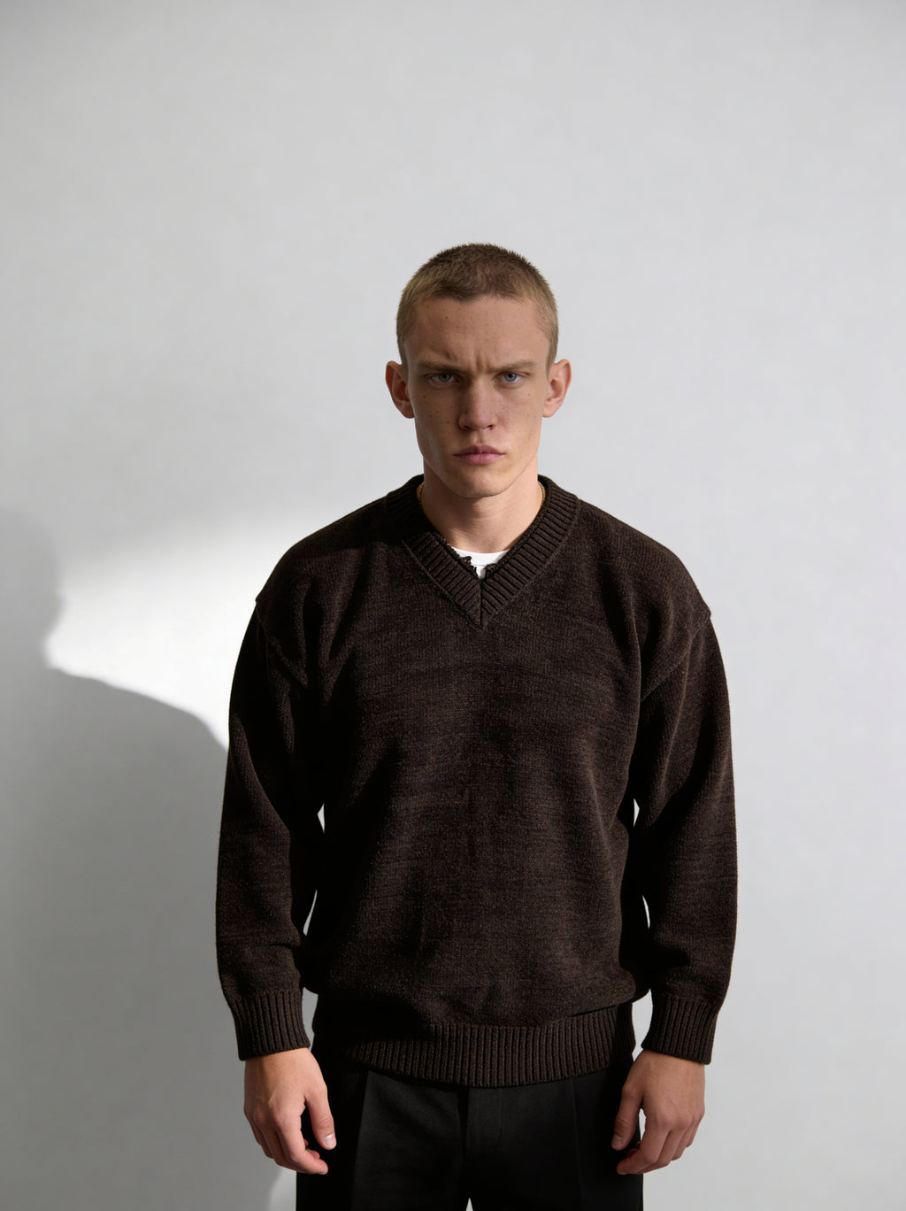 ZZUFAL - PURE V-NECK KNIT - ZV001
