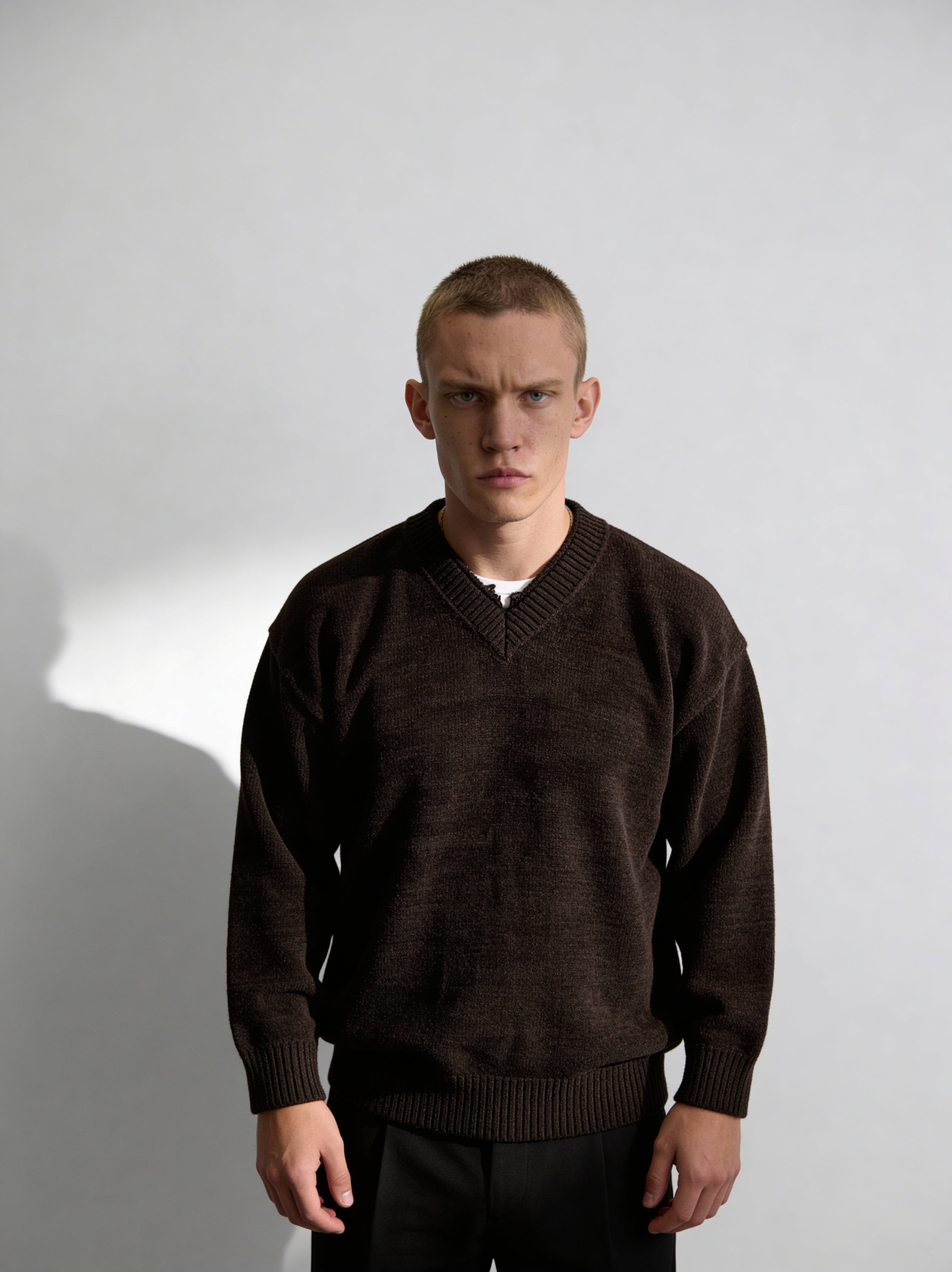 ZZUFAL - PURE V-NECK KNIT - ZV001