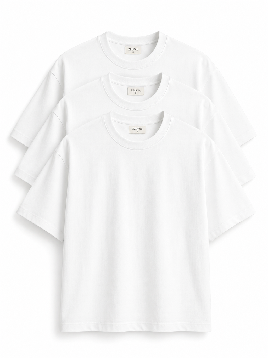 ZZUFAL - OVERSIZE TEE WHITE - ZT024 (3'lü)