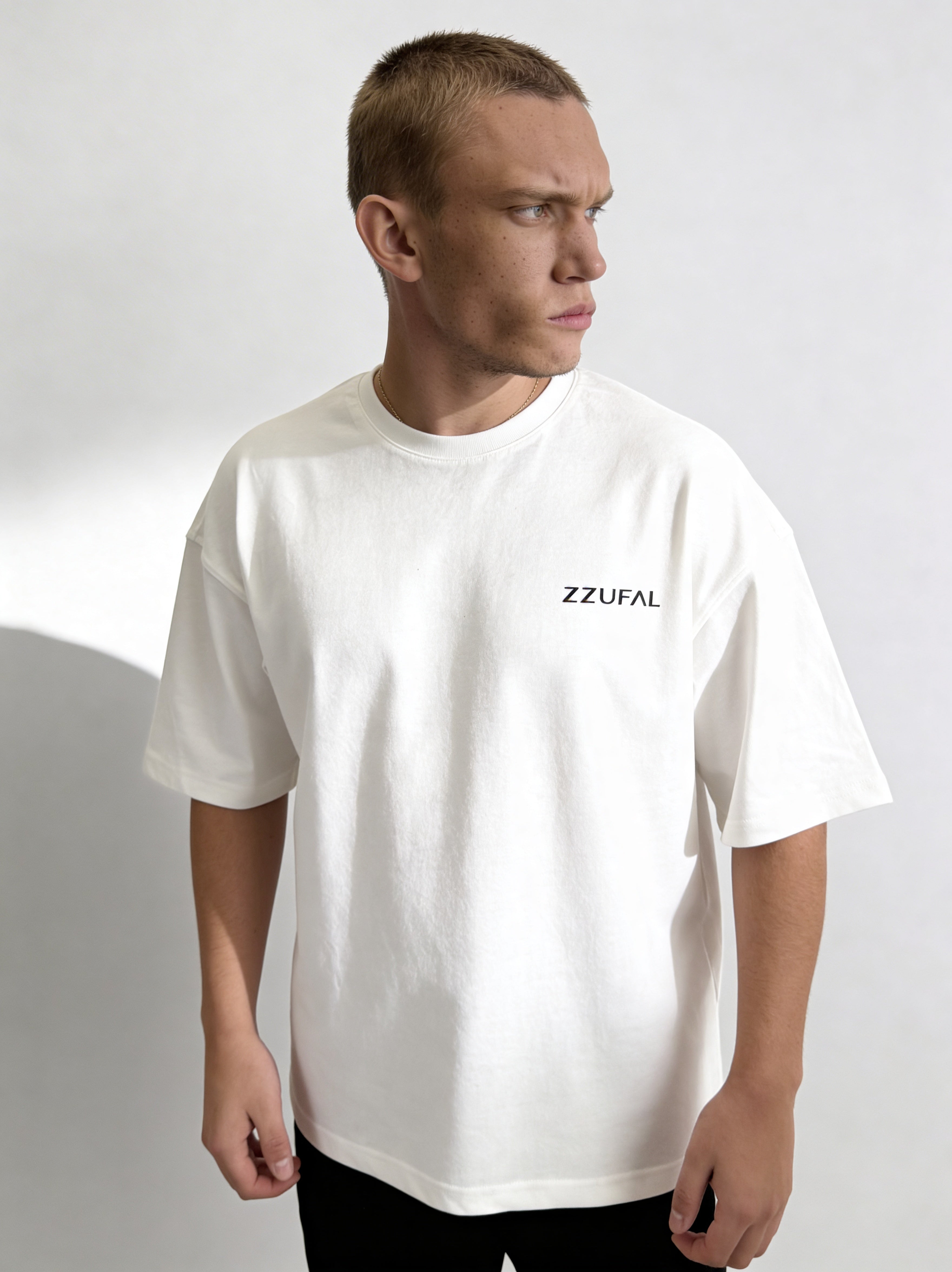 ZZUFAL - LOGO CORE WHİTE TEE - ZT003