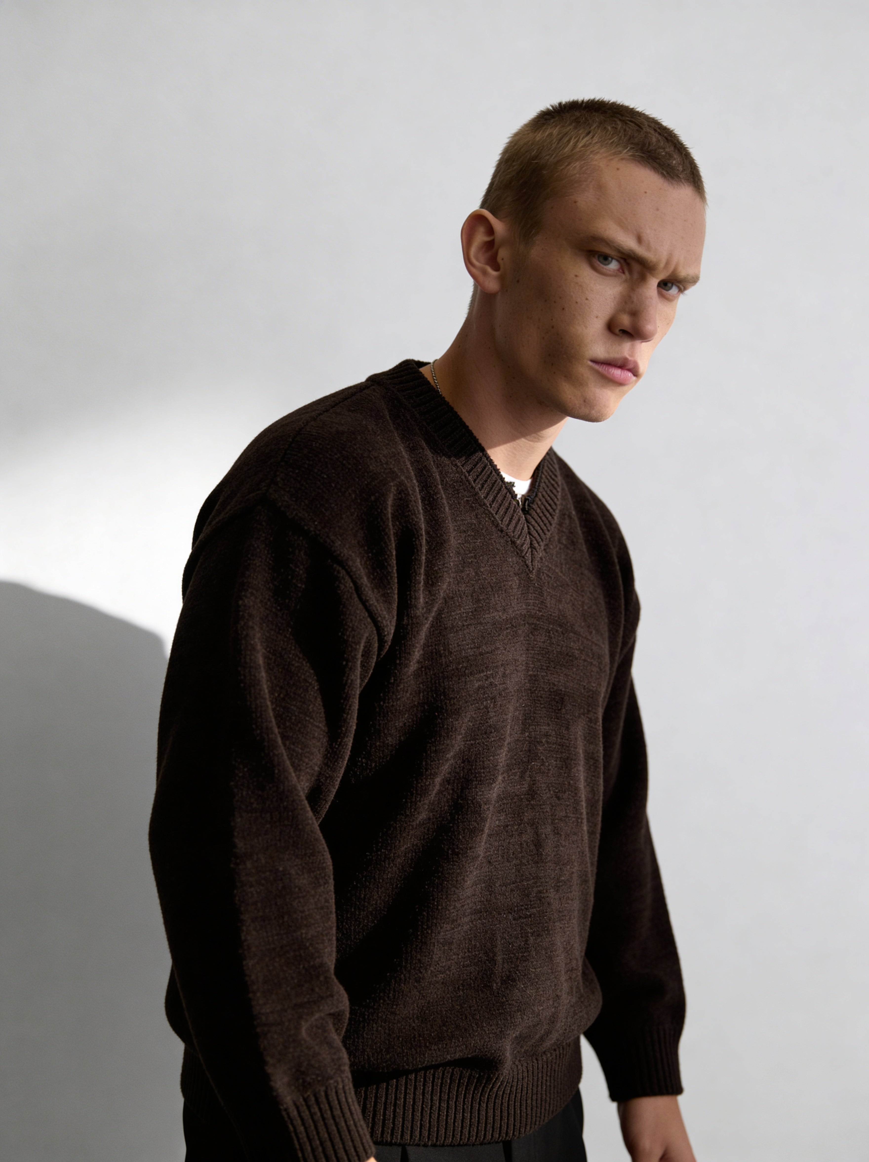 ZZUFAL - PURE V-NECK KNIT - ZV001