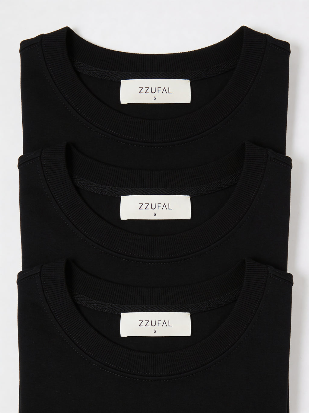 ZZUFAL - REGULAR FIT COTTON BLACK - ZT017 (3'lü)