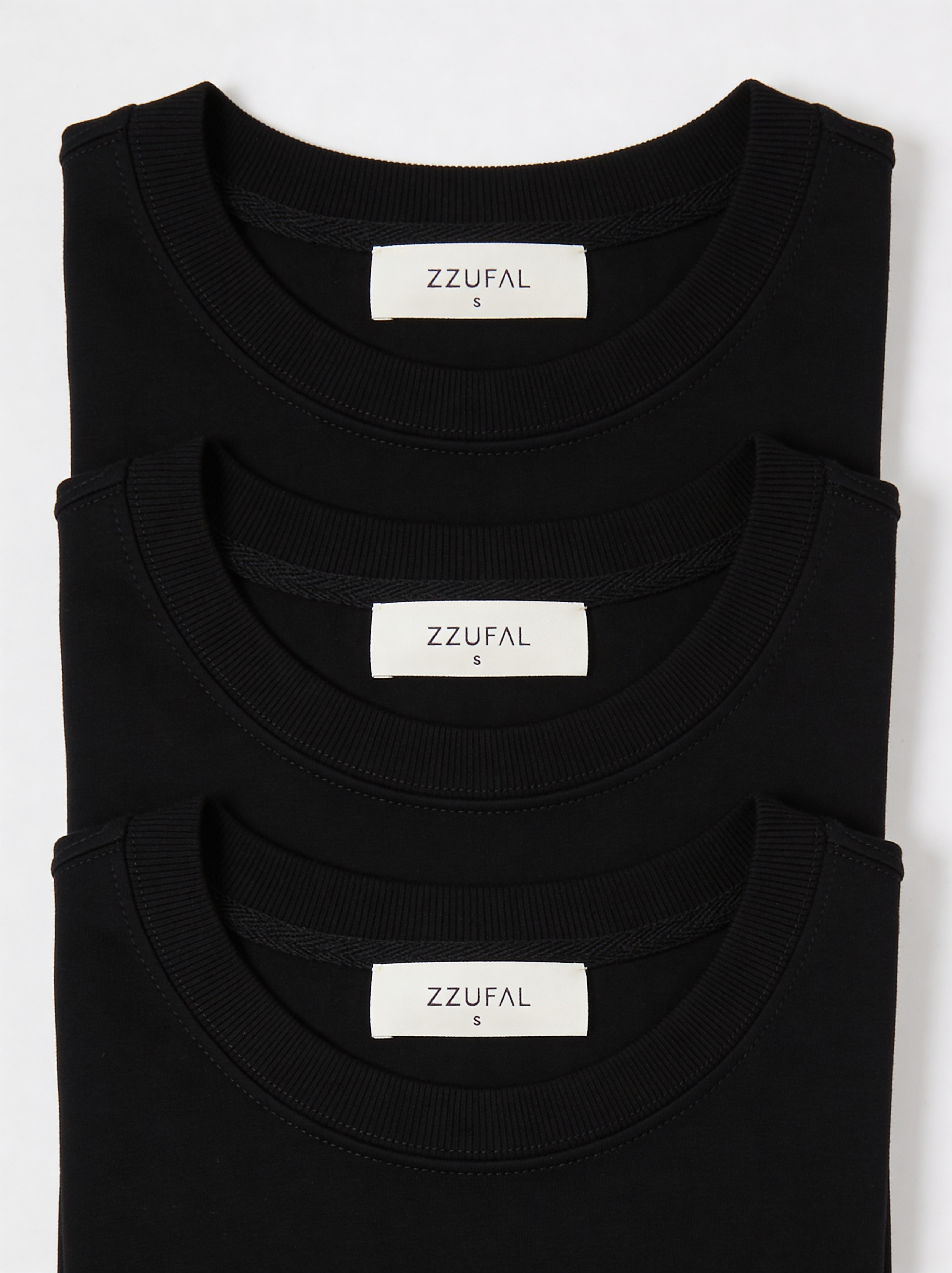 ZZUFAL - REGULAR FIT COTTON BLACK - ZT017 (3'lü)